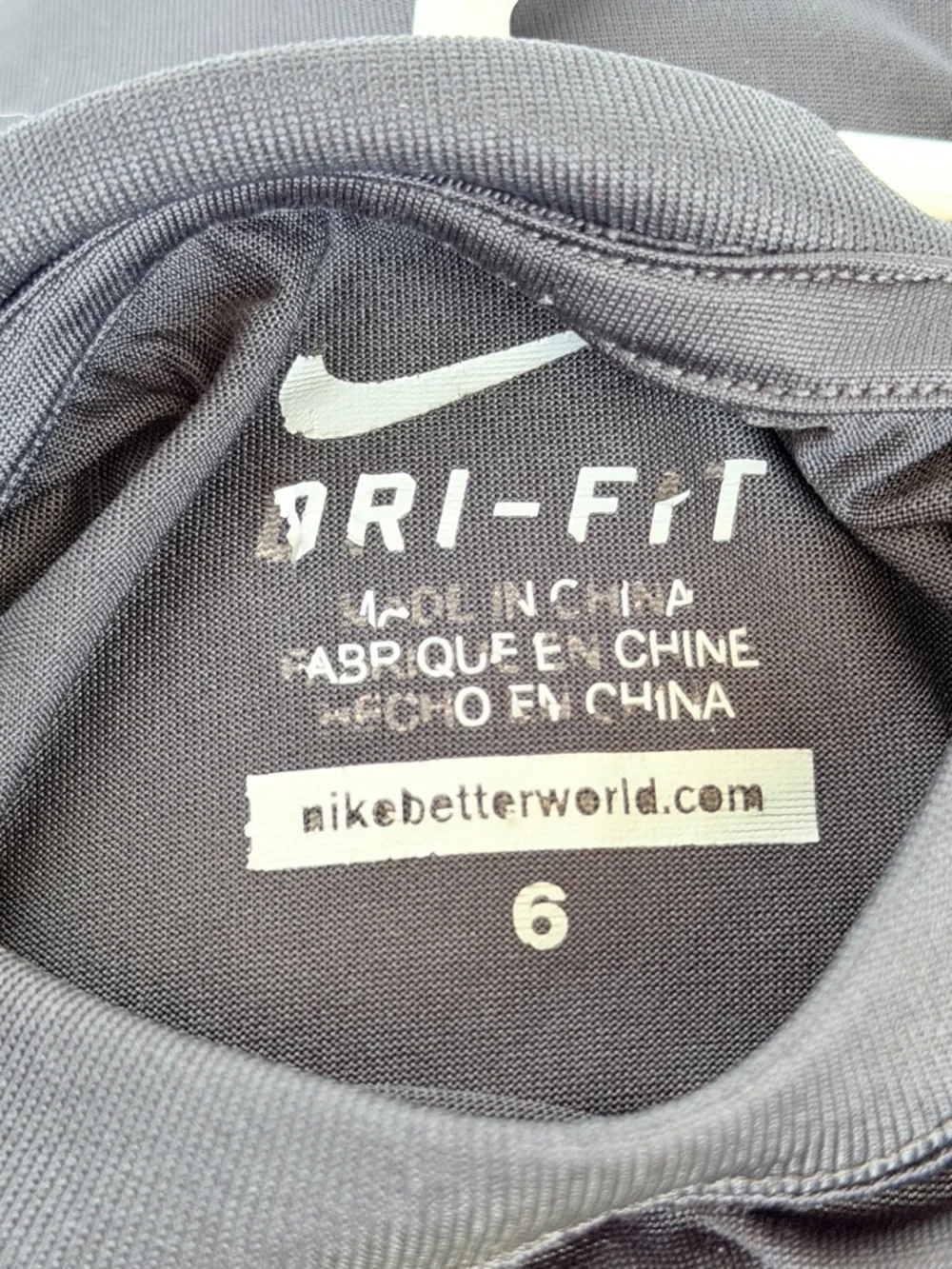 Nike Black Dri-FIT Shirt with White Swoosh - Picture 2 of 7
